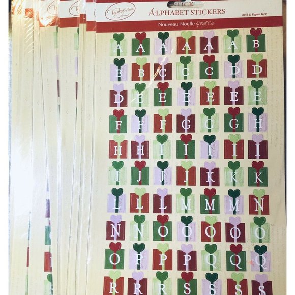 Bundle of 10 packs Alphabet Stickers Scrapbook Crafting Christmas Valentines NEW - Picture 5 of 6